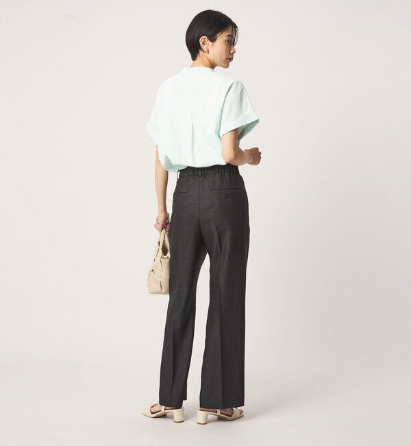 UNITED ARROWS green label relaxing「［size SHORT/TALLあり］リネンライク セミフレア パンツ 」|その他|