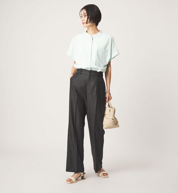 UNITED ARROWS green label relaxing「［size SHORT/TALLあり］リネンライク セミフレア パンツ 」|その他|
