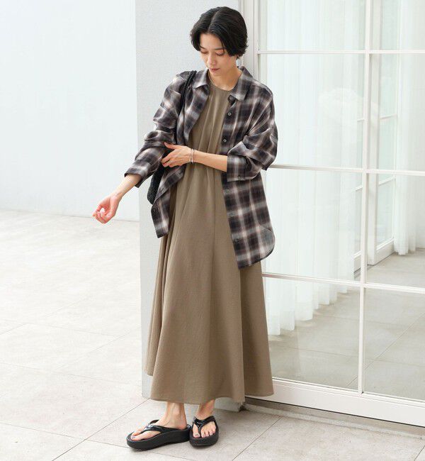 UNITED ARROWS green label relaxing「［size SHORT/TALLあり］ドライクロス ワンピース マシンウォッシャブル 通気性」|ワンピース|