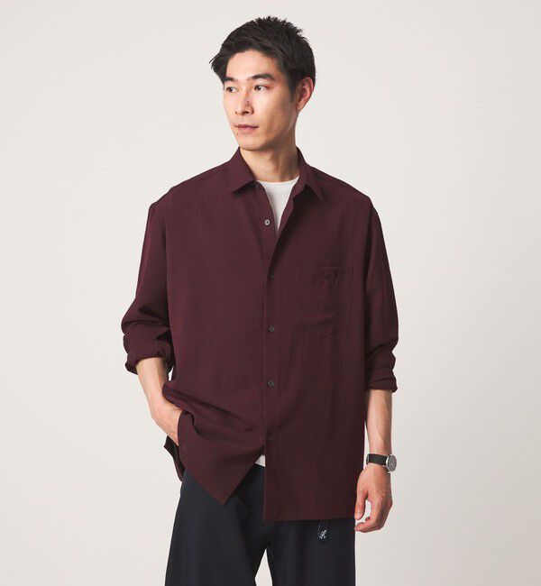 UNITED ARROWS green label relaxing「ワッシャー ポプリン ボックス レギュラー カラー 長袖 シャツ」|シャツ・ブラウス|