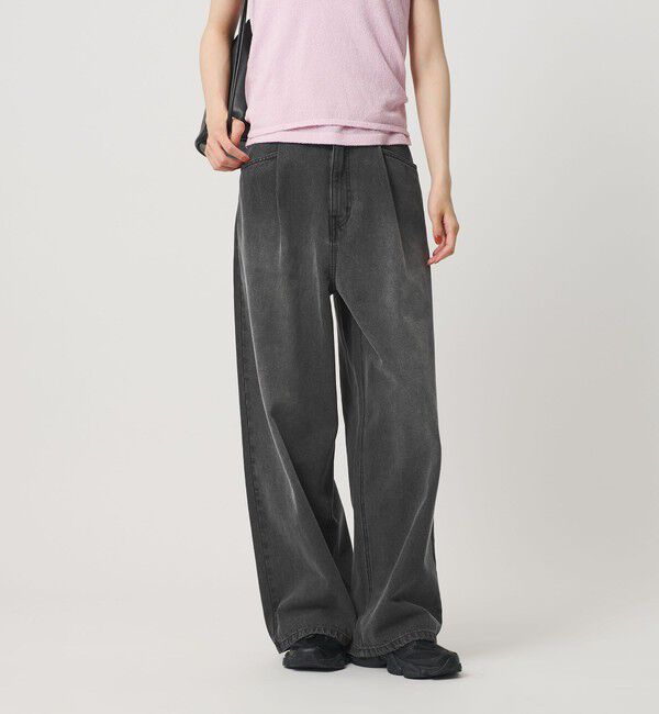BEAUTY&YOUTH UNITED ARROWS「【WEB限定】タックワイド デニムパンツ」|デニム|