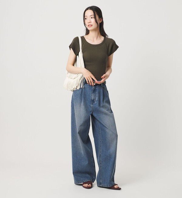BEAUTY&YOUTH UNITED ARROWS「【WEB限定】タックワイド デニムパンツ」|デニム|