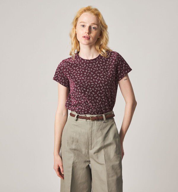 STEVEN ALAN「＜Steven Alan＞フラワー ベロア Tシャツ」|Tシャツ・カットソー|