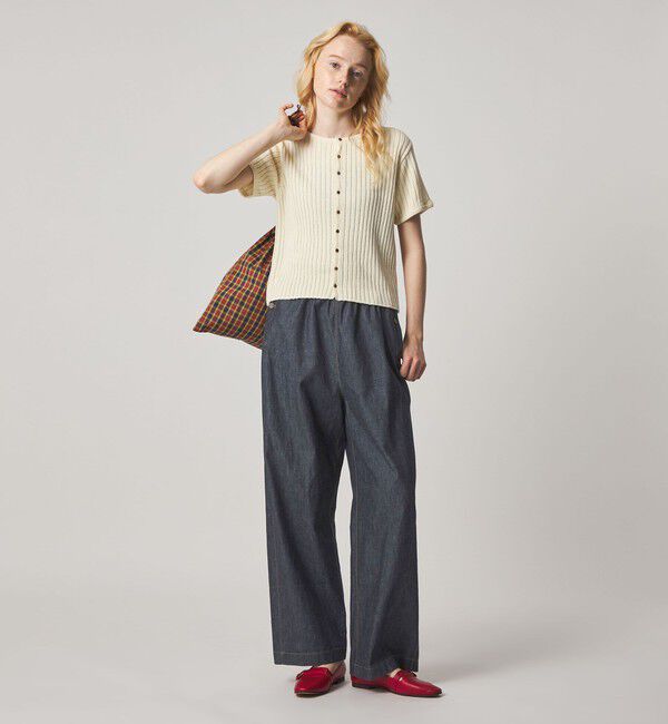 STEVEN ALAN「＜Steven Alan＞ライトオンスデニム ワイドパンツ」|デニム|