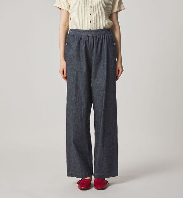 STEVEN ALAN「＜Steven Alan＞ライトオンスデニム ワイドパンツ」|デニム|