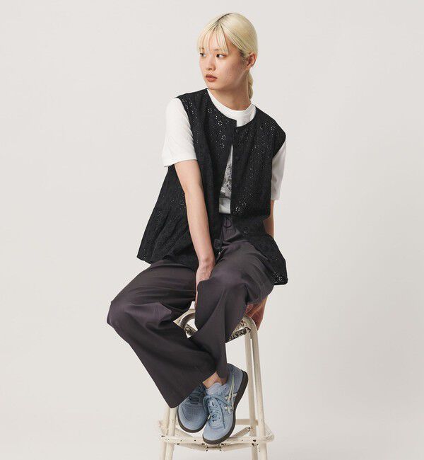 BEAUTY&YOUTH UNITED ARROWS「エンブロイダリー ペプラム ノースリーブ チュニック ウォッシャブル」|シャツ・ブラウス|