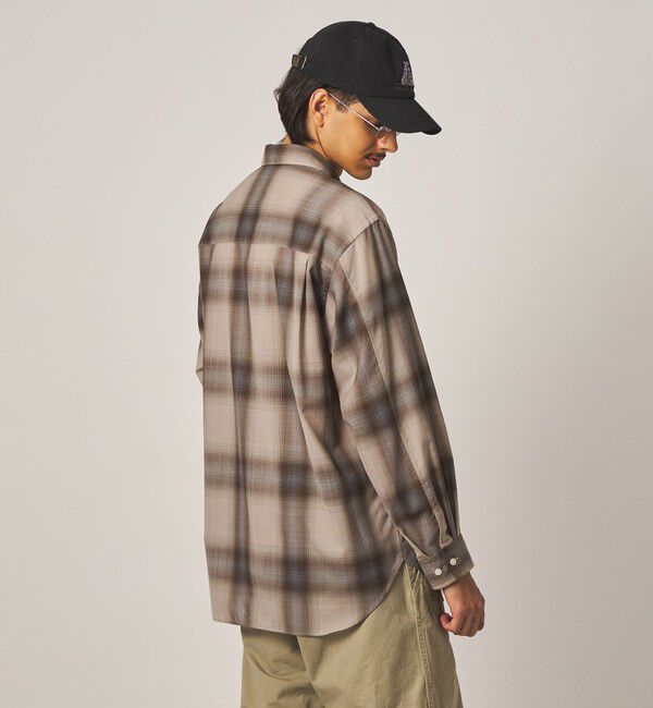STEVEN ALAN「＜Steven Alan＞ ウール オンブレ チェック レギュラーカラー シャツ LOOSE」|シャツ・ブラウス|