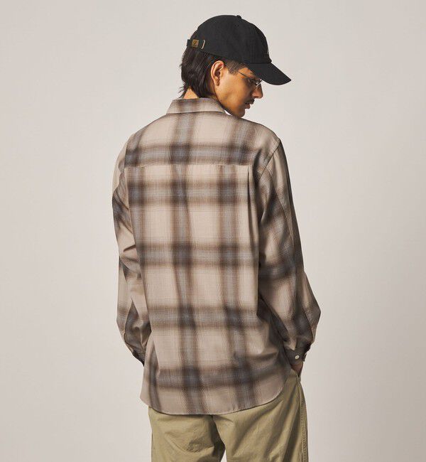 STEVEN ALAN「＜Steven Alan＞ ウール オンブレ チェック レギュラーカラー シャツ LOOSE」|シャツ・ブラウス|