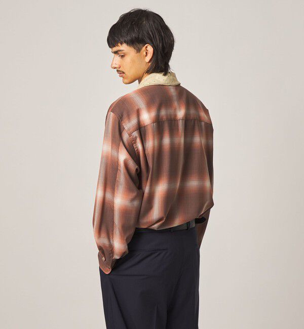 STEVEN ALAN「＜Steven Alan＞ ウール オンブレ チェック レギュラーカラー シャツ LOOSE」|シャツ・ブラウス|