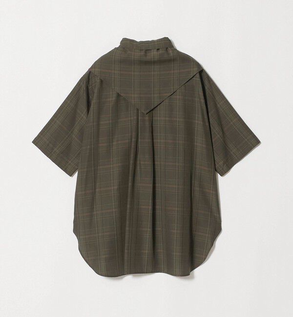 UNITED ARROWS「チェック スカーフ 5分袖 シャツ」|シャツ・ブラウス|