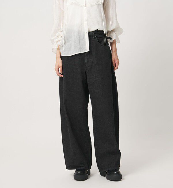 UNITED ARROWS「コットン カーブ デニムパンツ」|デニム|BLACK