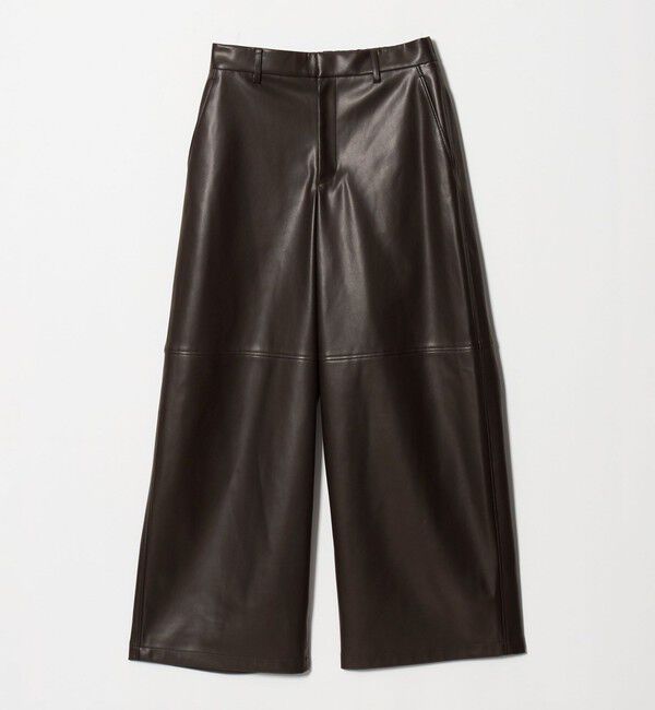 UNITED ARROWS「レザーライク ワイドパンツ‐ウォッシャブル‐」|その他|DK.BROWN