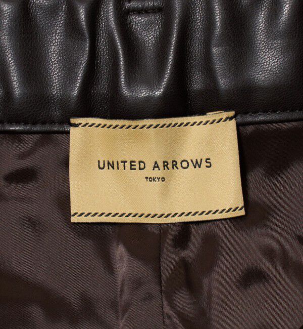 UNITED ARROWS「レザーライク ワイドパンツ‐ウォッシャブル‐」|その他|