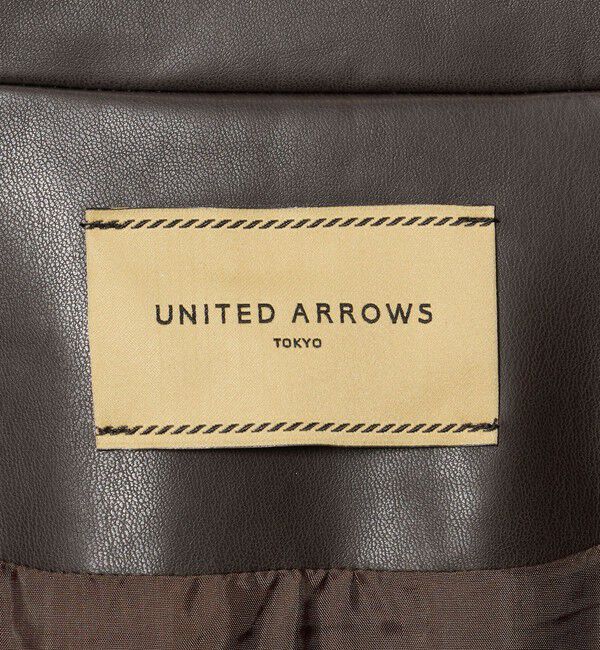 UNITED ARROWS「スタンドカラー レザーライク ブルゾン」|ブルゾン・スタジャン|