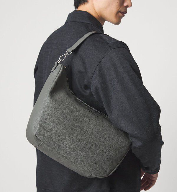 UNITED ARROWS green label relaxing「シボ レザーライク 2WAY ショルダーバッグ」|ショルダー・メッセンジャー|MD.GRAY