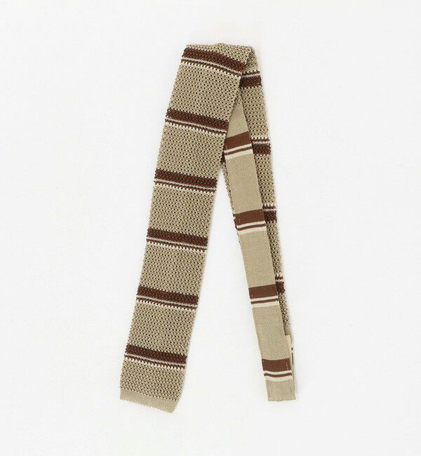 UNITED ARROWS green label relaxing「＜Bleck＞6.5cm ニット ボーダー ネクタイ」|ネクタイ・蝶ネクタイ|DK.BROWN