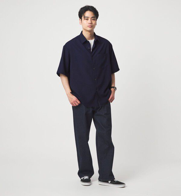 UNITED ARROWS green label relaxing「ワッシャー ポプリン ボックスシルエット 半袖 シャツ」|シャツ・ブラウス|