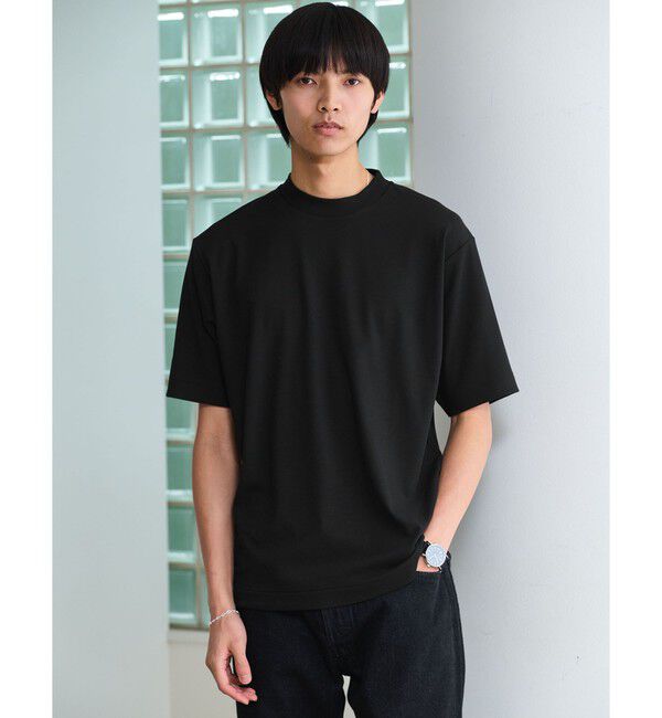 UNITED ARROWS green label relaxing「小野メリヤス ハイツイスト 半袖 Tシャツ -UVカット・吸水速乾-」|Tシャツ・カットソー|BLACK