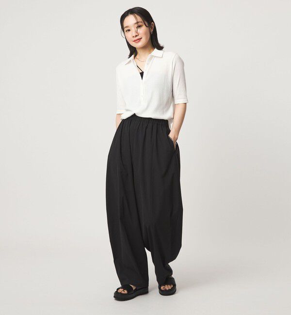 UNITED ARROWS green label relaxing「【WEB限定】＜at ease＞シアーテレコ エリツキ カットソー」|Tシャツ・カットソー|