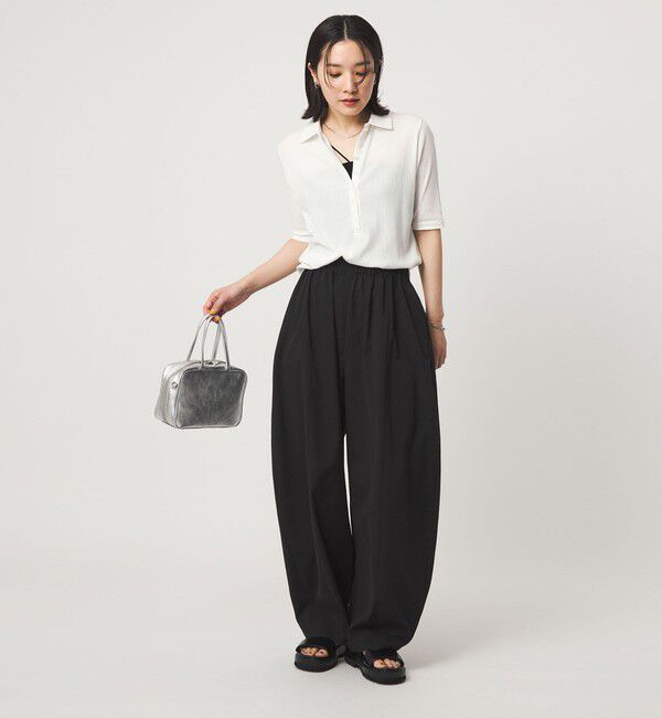 UNITED ARROWS green label relaxing「【WEB限定】＜at ease＞シアーテレコ エリツキ カットソー」|Tシャツ・カットソー|