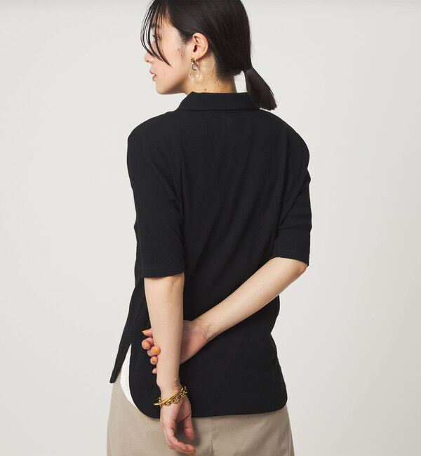 UNITED ARROWS green label relaxing「【WEB限定】＜at ease＞シアーテレコ エリツキ カットソー」|Tシャツ・カットソー|