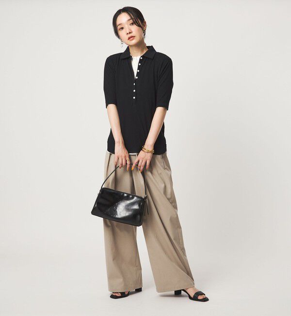 UNITED ARROWS green label relaxing「【WEB限定】＜at ease＞シアーテレコ エリツキ カットソー」|Tシャツ・カットソー|