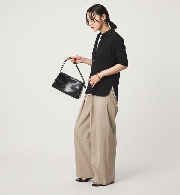 UNITED ARROWS green label relaxing「【WEB限定】＜at ease＞シアーテレコ エリツキ カットソー」|Tシャツ・カットソー|