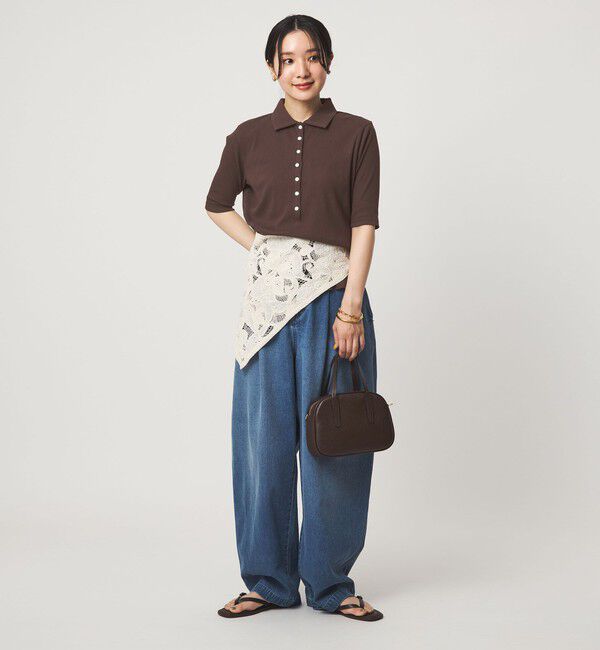UNITED ARROWS green label relaxing「【WEB限定】＜at ease＞シアーテレコ エリツキ カットソー」|Tシャツ・カットソー|