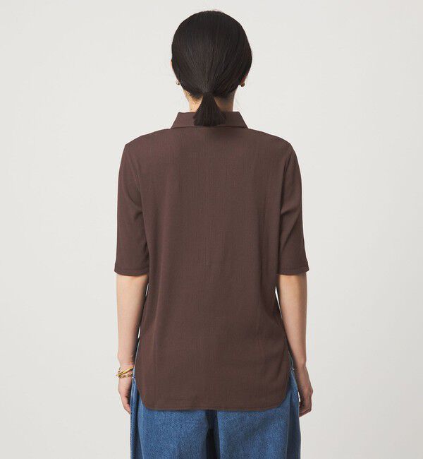 UNITED ARROWS green label relaxing「【WEB限定】＜at ease＞シアーテレコ エリツキ カットソー」|Tシャツ・カットソー|