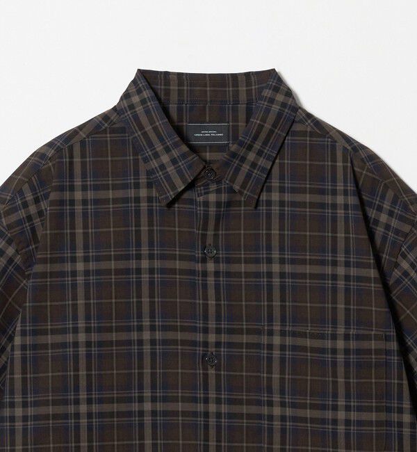 UNITED ARROWS green label relaxing「ウォッシャブル TW サイロ ジャストルーズ チェック柄 半袖 シャツ -通気性・接触冷感-」|シャツ・ブラウス|