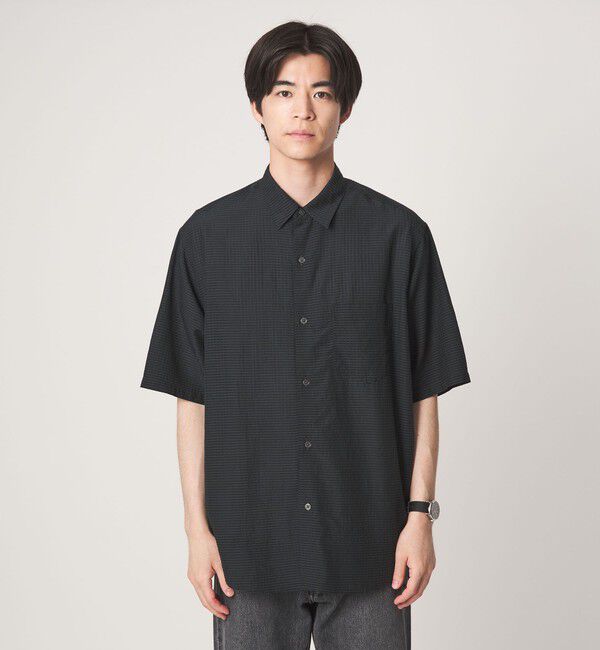UNITED ARROWS green label relaxing「シアー ギンガムチェック ジャストルーズ 半袖 シャツ」|シャツ・ブラウス|