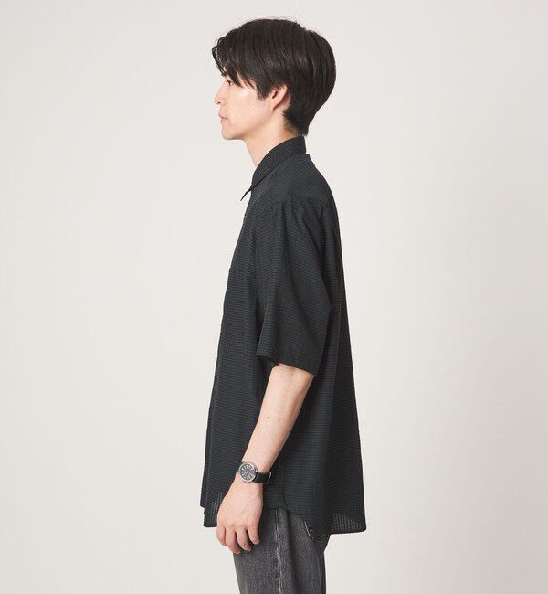 UNITED ARROWS green label relaxing「シアー ギンガムチェック ジャストルーズ 半袖 シャツ」|シャツ・ブラウス|