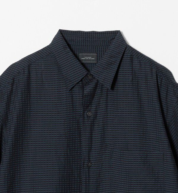 UNITED ARROWS green label relaxing「シアー ギンガムチェック ジャストルーズ 半袖 シャツ」|シャツ・ブラウス|