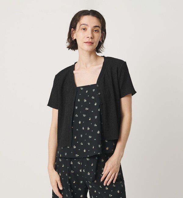 BEAUTY&YOUTH UNITED ARROWS「ソリッド＆チェック Vネック ショートスリーブ カーディガン」|カーディガン|