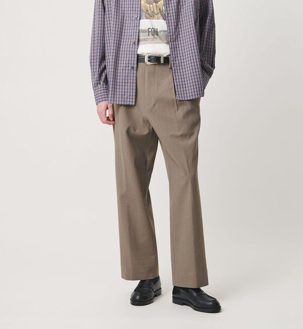BEAUTY&YOUTH UNITED ARROWS「エアロ ツイル 1プリーツ スラックス NO.9」|チノ|