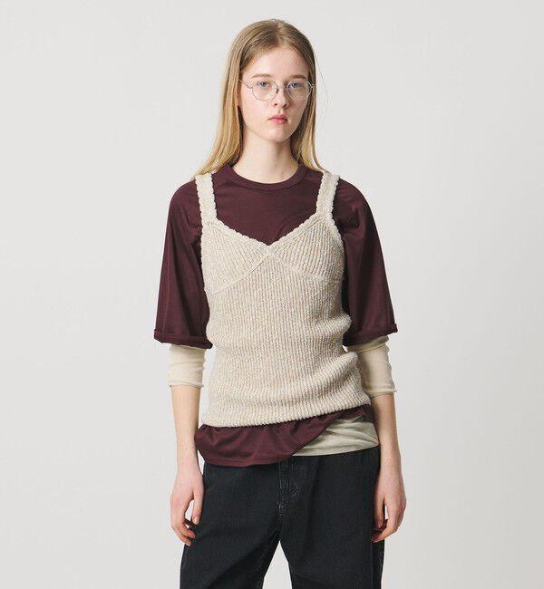 AEWEN MATOPH「＜AEWEN MATOPH＞ミックスヤーン ニット キャミソール BEIGE」|キャミソール|