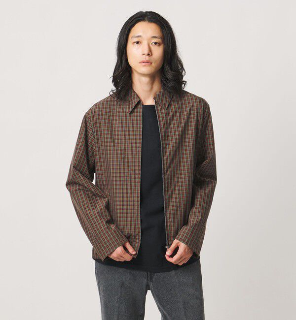 UNITED ARROWS「オータム チェック ジップブルゾン」|その他|DK.BROWN