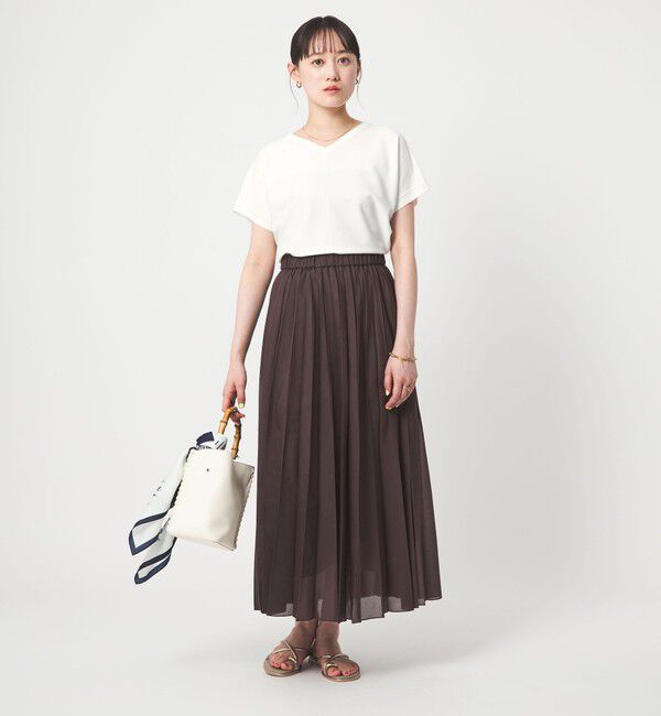 UNITED ARROWS green label relaxing「Vネック プルオーバー ニット ウォッシャブル 接触冷感 UVカット」|ニット・セーター|
