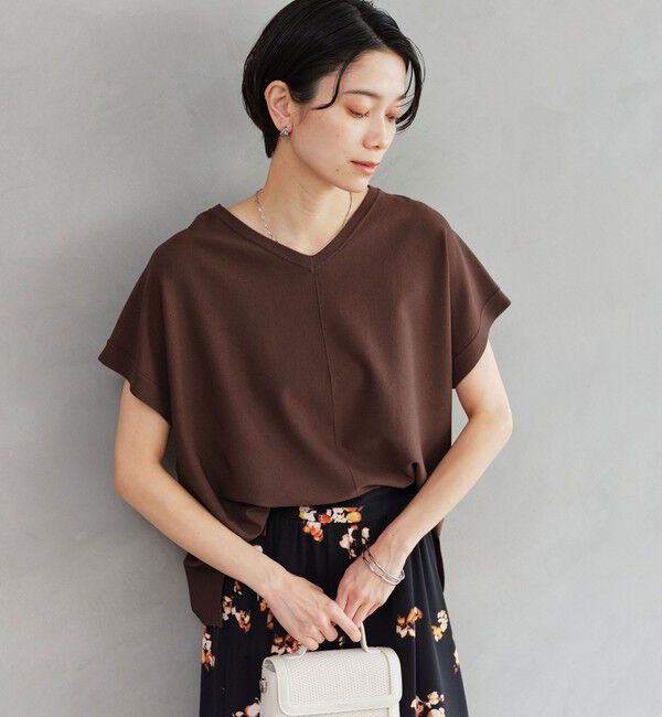 UNITED ARROWS green label relaxing「Vネック プルオーバー ニット ウォッシャブル 接触冷感 UVカット」|ニット・セーター|