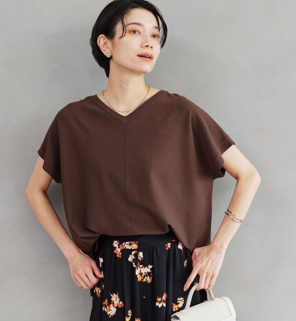 UNITED ARROWS green label relaxing「Vネック プルオーバー ニット ウォッシャブル 接触冷感 UVカット」|ニット・セーター|