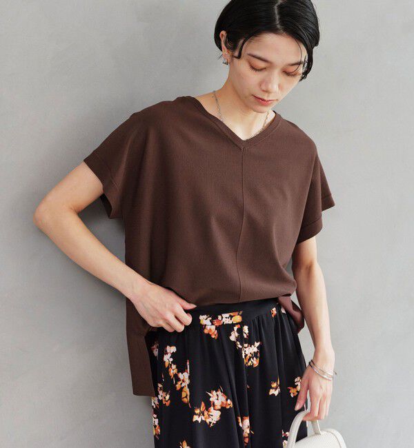 UNITED ARROWS green label relaxing「Vネック プルオーバー ニット ウォッシャブル 接触冷感 UVカット」|ニット・セーター|