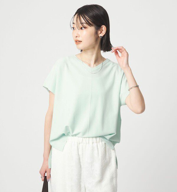 UNITED ARROWS green label relaxing「Vネック プルオーバー ニット ウォッシャブル 接触冷感 UVカット」|ニット・セーター|