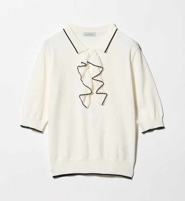UNITED ARROWS green label relaxing「フリル ポロニット」|ニット・セーター|