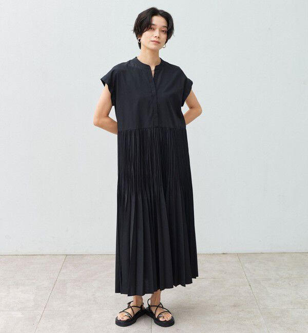 UNITED ARROWS green label relaxing「［size SHORT/TALLあり］全方位映えプリーツワンピ マシンウォッシャブル 吸水速乾」|ワンピース|
