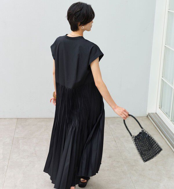 UNITED ARROWS green label relaxing「［size SHORT/TALLあり］全方位映えプリーツワンピ マシンウォッシャブル 吸水速乾」|ワンピース|