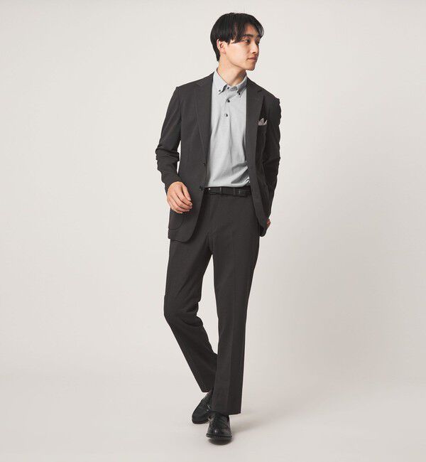 UNITED ARROWS green label relaxing「プライムフレックス ドット メッシュ ボタンダウン ビズポロ ポロシャツ -ストレッチ・吸水速乾・通気性-」|ポロシャツ|