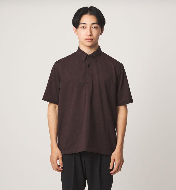 UNITED ARROWS green label relaxing「プライムフレックス ドット メッシュ ボタンダウン ビズポロ ポロシャツ -ストレッチ・吸水速乾・通気性-」|ポロシャツ|