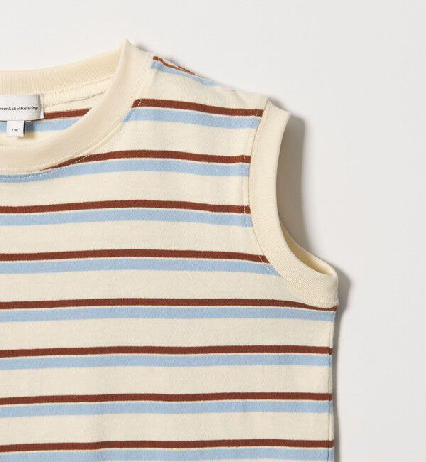UNITED ARROWS green label relaxing「【スタメンシリーズ】ボーダー ノースリーブ Tシャツ / キッズ 100cm-160cm」|Tシャツ・カットソー|