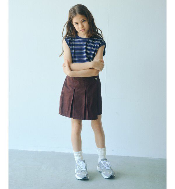 UNITED ARROWS green label relaxing「【スタメンシリーズ】ボーダー ノースリーブ Tシャツ / キッズ 100cm-160cm」|Tシャツ・カットソー|