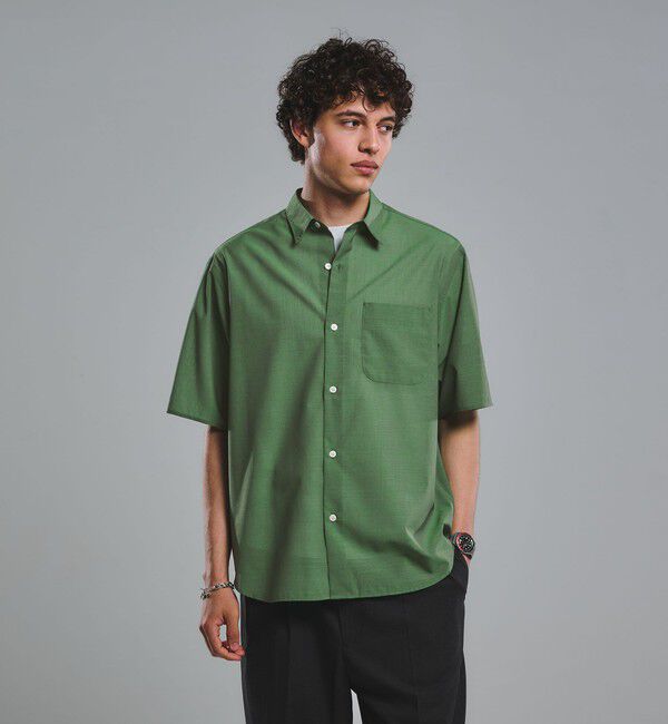 UNITED ARROWS green label relaxing「ウォッシャブル TW サイロ ジャストルーズ レギュラーカラー 半袖 シャツ -通気性・接触冷感-」|シャツ・ブラウス|KELLY